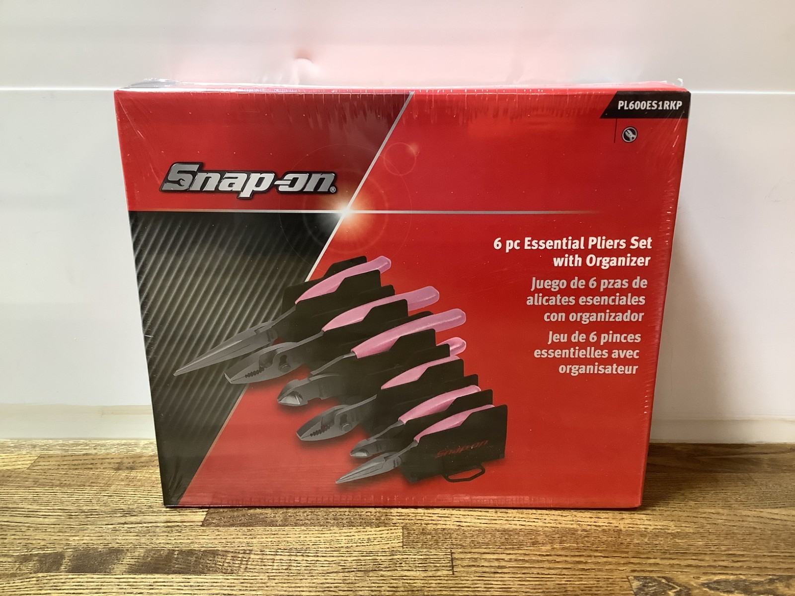 New Sealed Snap-on 6-pc Pink Heavy Duty Pliers Set PL600ES1RKP Pink