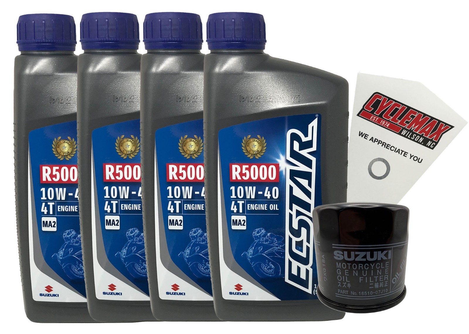OEM 2001-2021 Suzuki GSX-R1000 10w40 Oil Change Kit