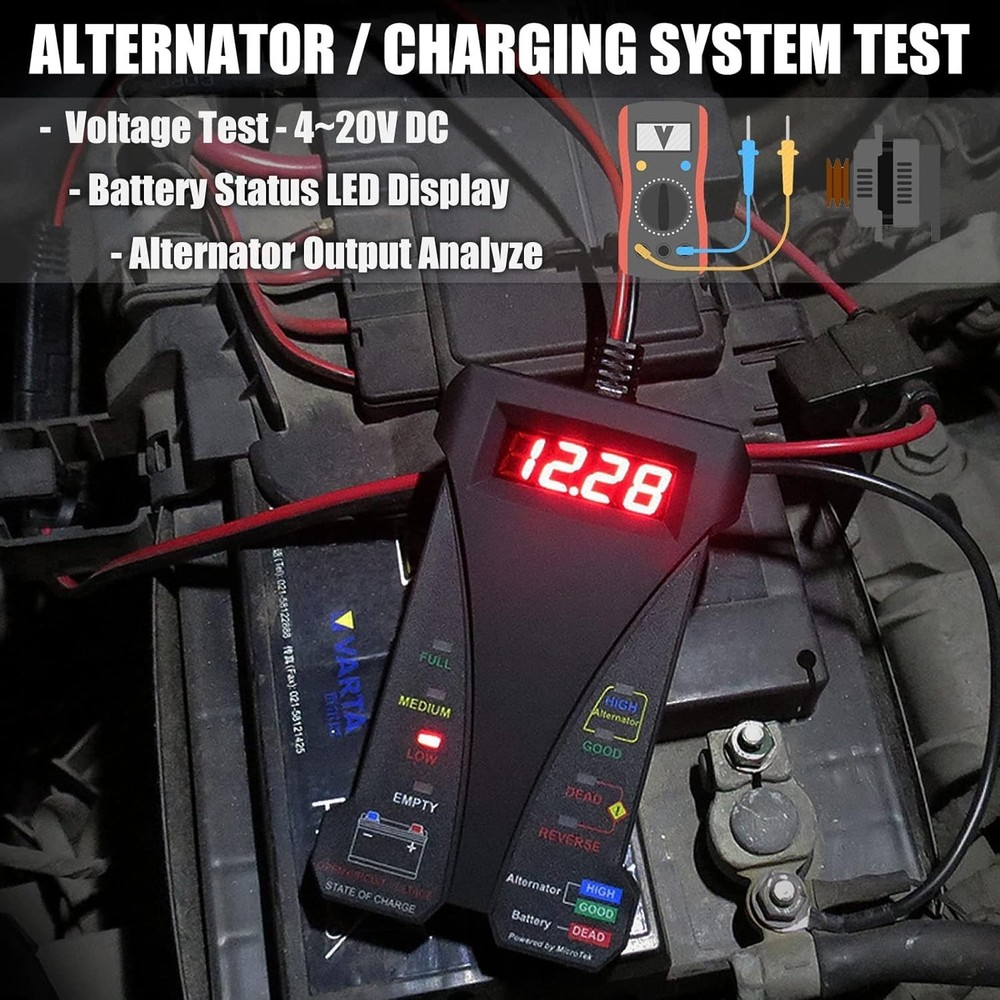 Battery Testing Made Easy: 12V Voltmeter with LED Indication and Safety Features