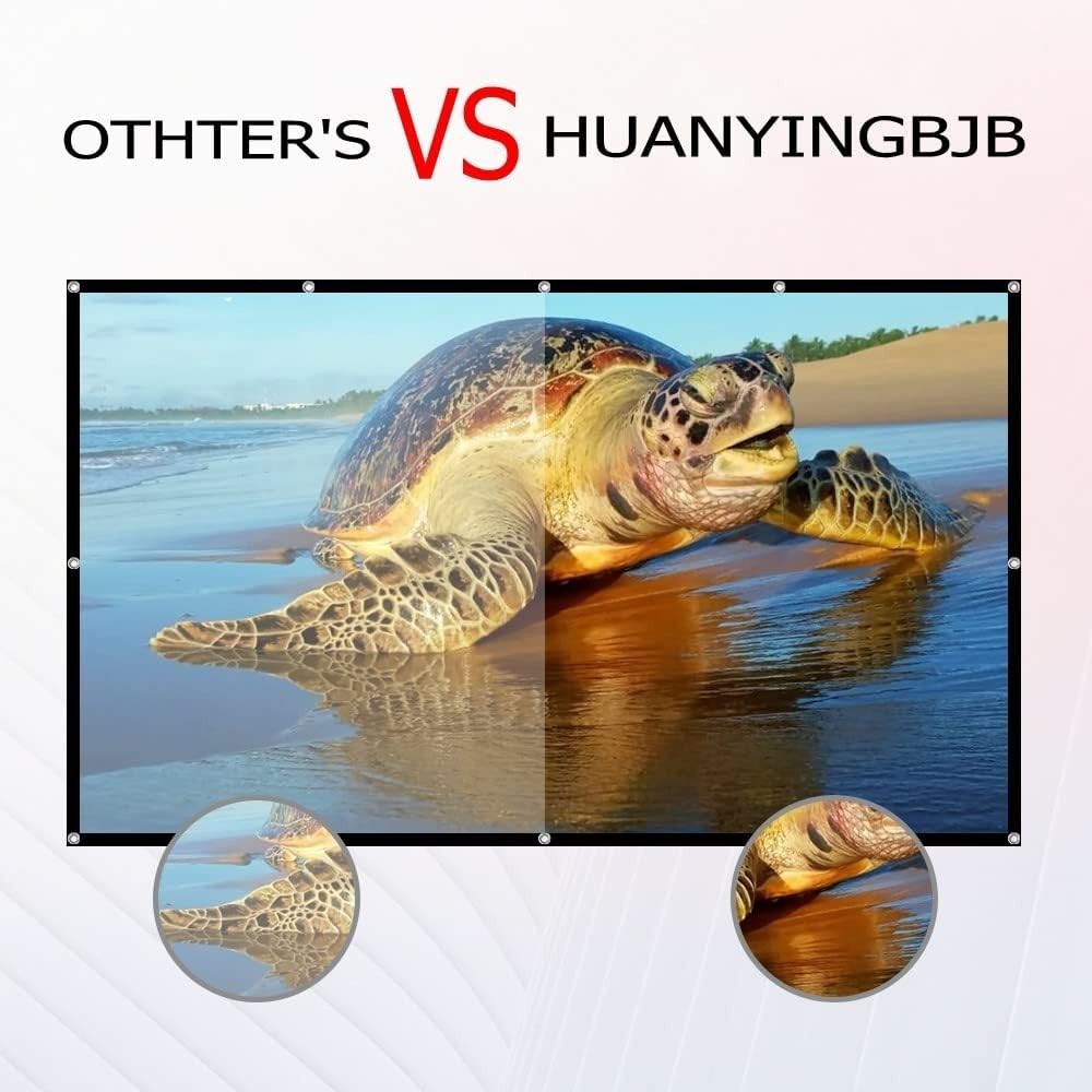 Projector Screen, 4K 16:9 HD Rear Front Projectors Screen Foldable Projection...
