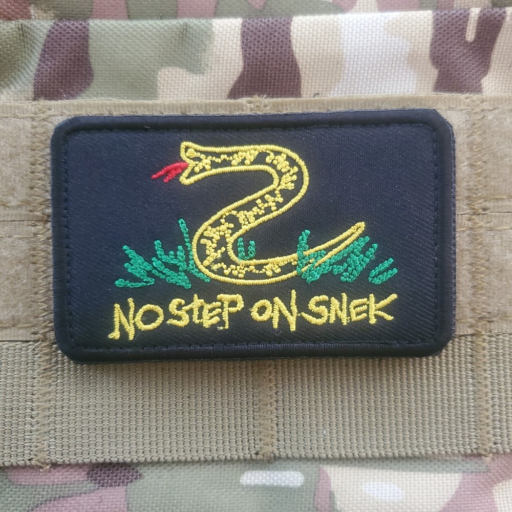 NO STEP ON SNEK Embroidered Tactical Morale Patch Hook and Loop