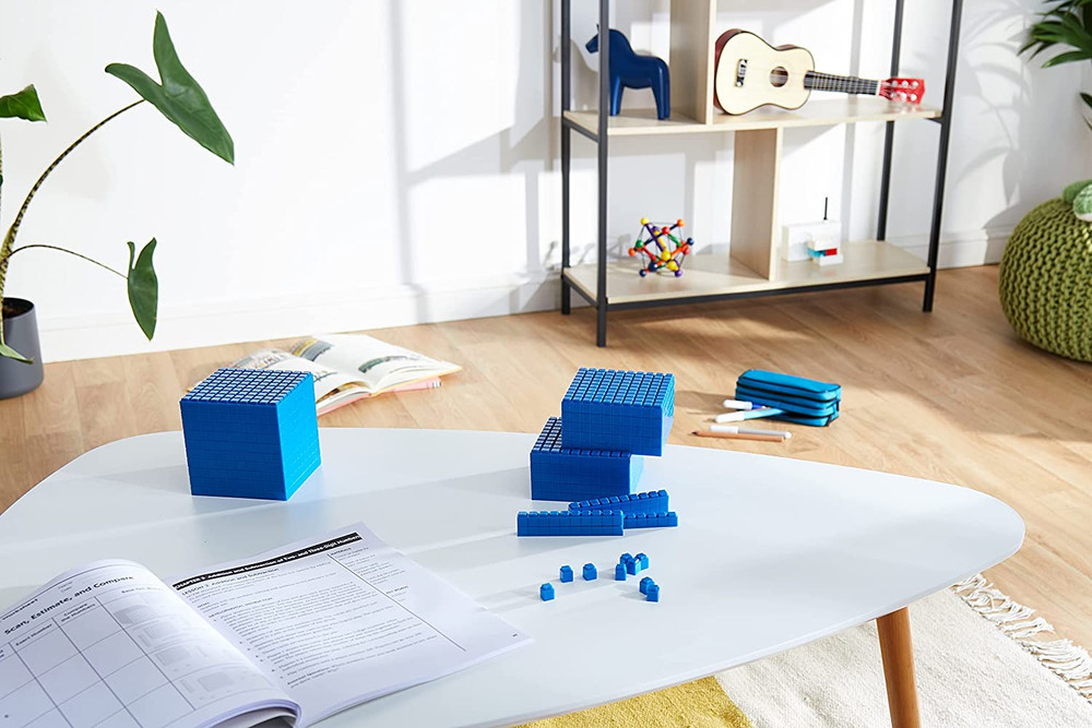 Interlocking Base Ten Starter Set, Early Math, Counting, Connecting Blocks, 141