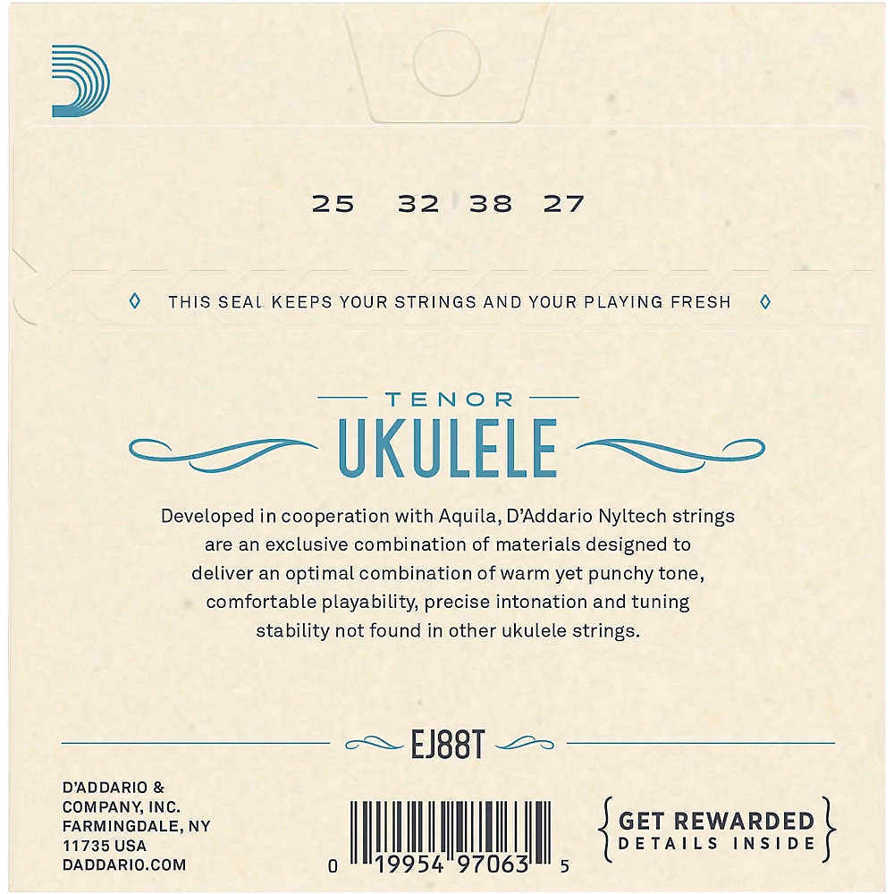 D'Addario EJ88T Nyltech Tenor Ukulele Strings