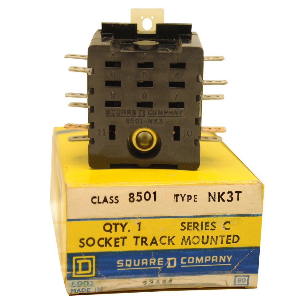 Square D Track Mounted Relay Socket, Class 8501, Type NK3T, Series-C