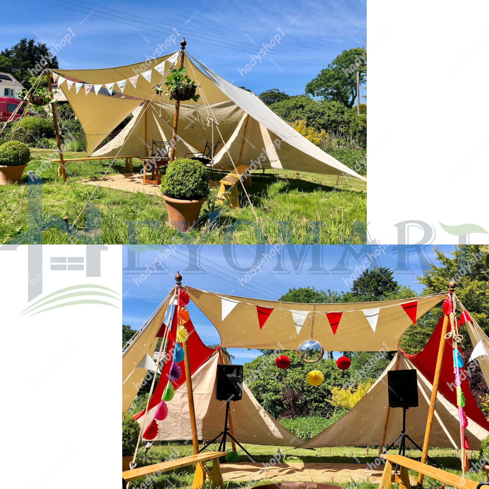 Waterproof Shade Sail Patio Awning Sun Canopy Cover, New