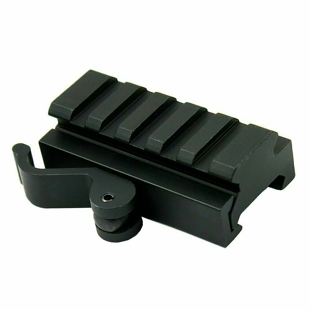 Quick Release Detach 5 Slots Riser Scope Mount for 20mm Picatinny Rail Base