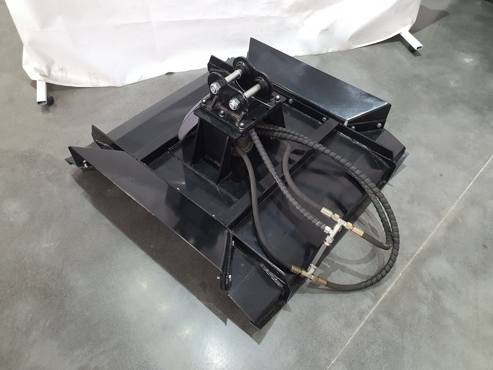 AGT 35in Brush Mower Mini Excavator Cutter Mower Attachment Black 110KG 12EX-RC