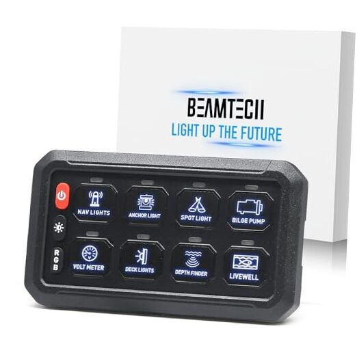 Wireless 8 Gang Switch Panel, RGB Multifunction Switch Wireless 8-GANG RGB