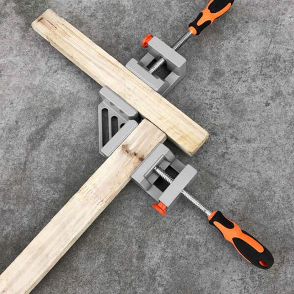 2 PCS Right Angle Clamp, 90 Degree Double Handle Corner Clamps with Adjustabl...