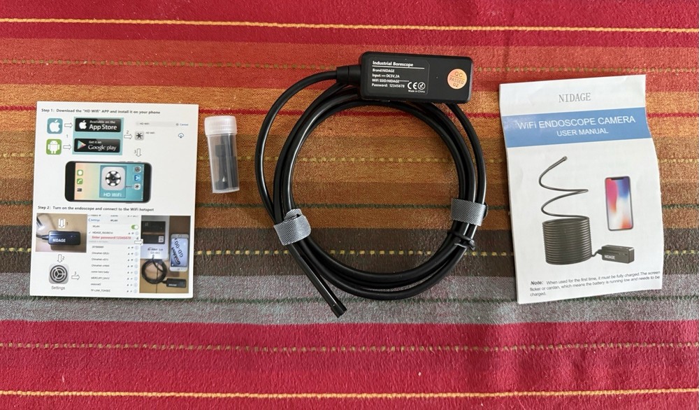 Nidage Wireless Wi-Fi Endoscope For Inspection