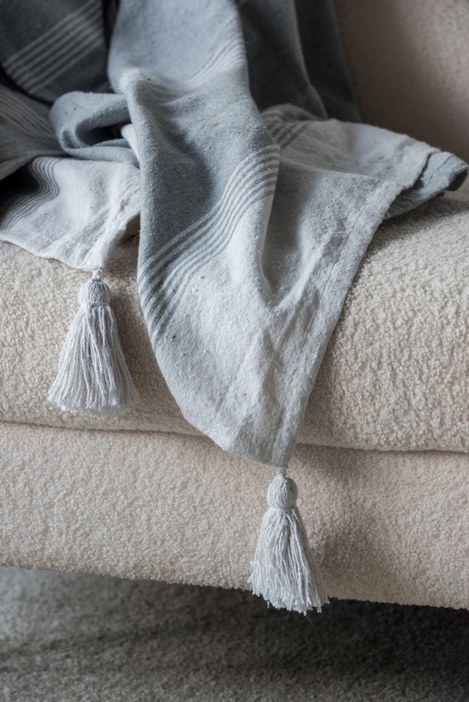 50x60" Conrad Grey Throw Blanket, 2 Pack