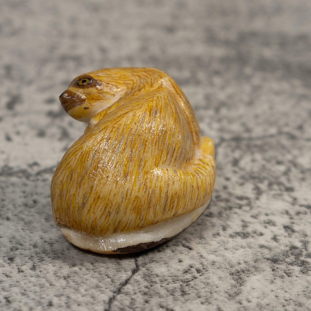 Brown Sloth Tagua Carving