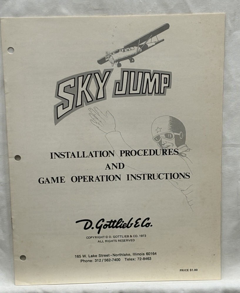 ORIGINAL-GOTTLIEB-SKY JUMP-INSTALLATION & OPERATION INSTRUCTIONS