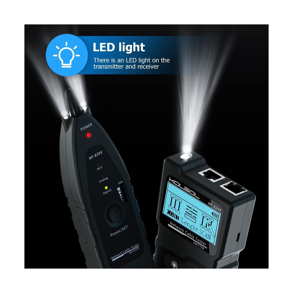 Network Cable Tester, Poe Cable Tester for CAT5e/CAT6/CAT6a, Ethernet Network...