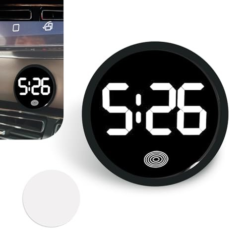 Car Clock, Mini Digital Dashboard Clock, LED High-Definition 1 PC White
