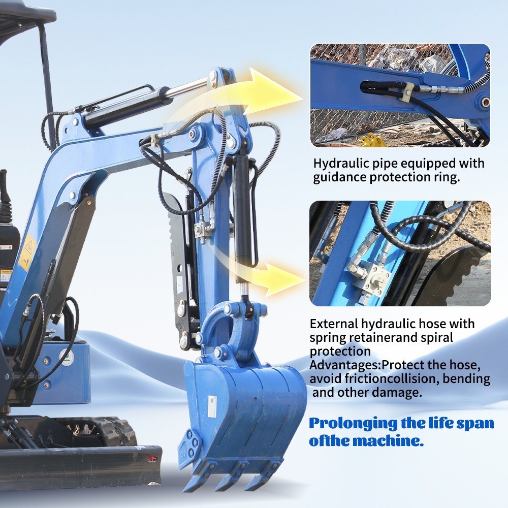 1.8 Ton Mini Excavator Hydraulic Diggers with KUBOTA Diesel Engine EPA PICK UP