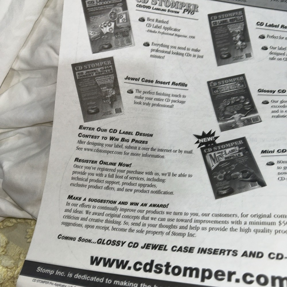 CD Stomper Pro CD Labeling System Kit Create CD Labels By Stomp 2003