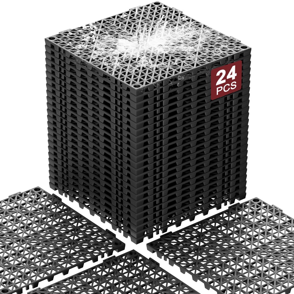 Interlocking Drain Tiles 12"x12" - 24/36/50PCS Splicing Floor Tiles