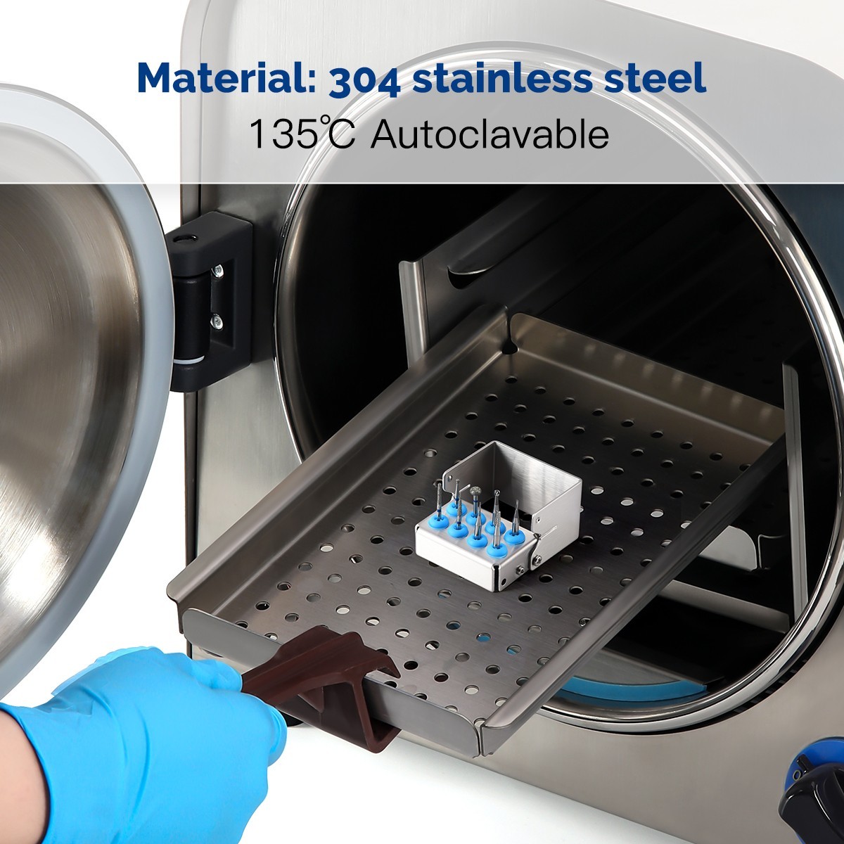 Caja de desinfección de cassette de esterilización de instrumento dental Bur