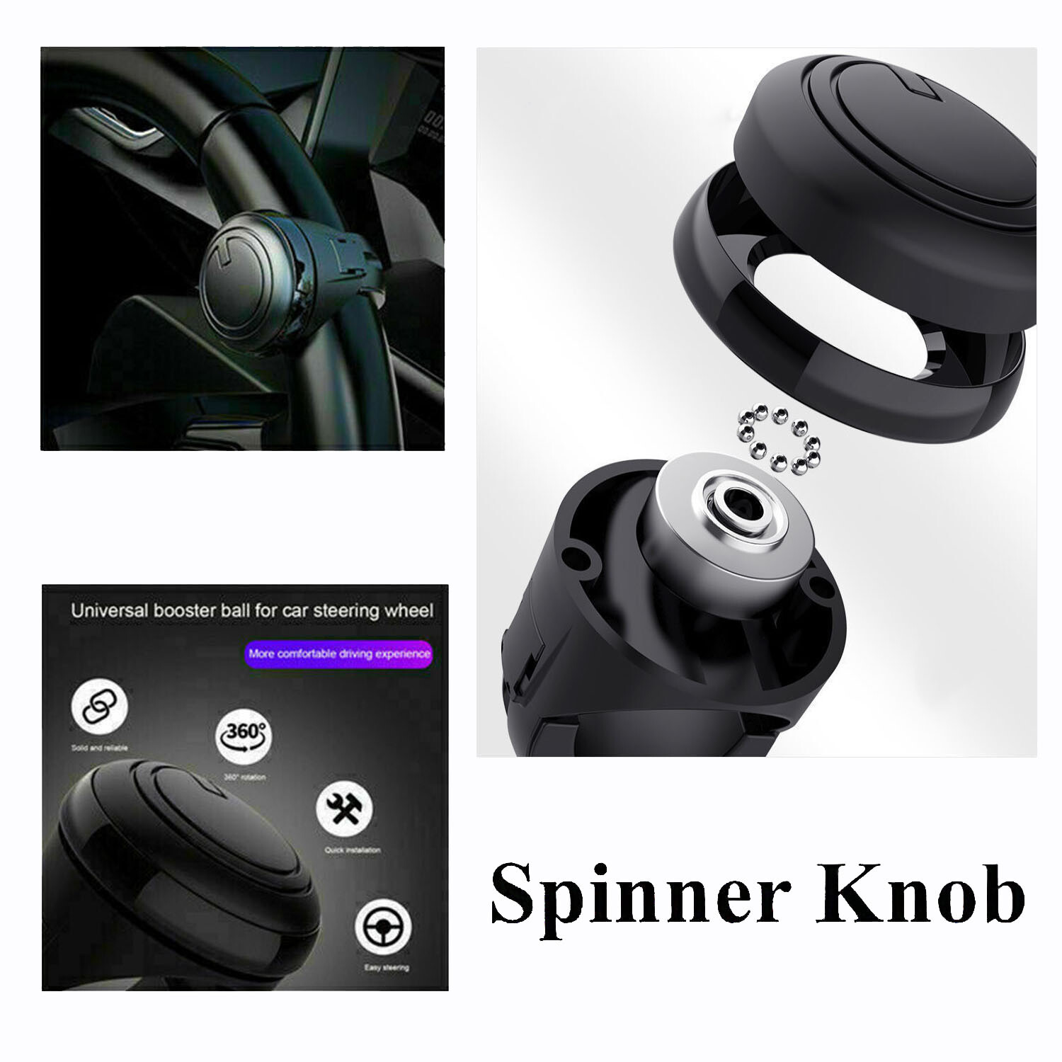 Universal Car Steering Wheel Aid Handle Truck Booster Ball Spinner Knob US