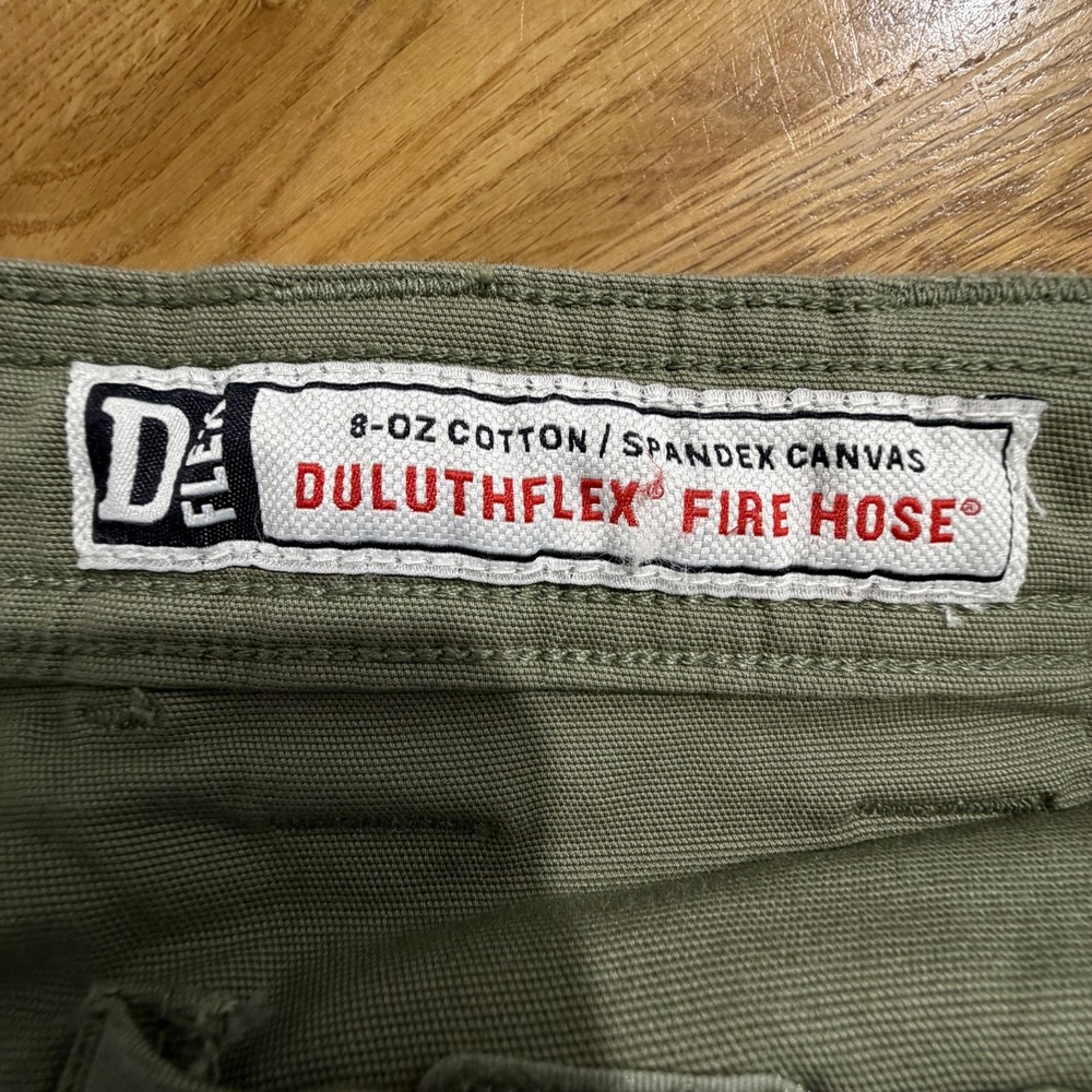 Duluth Trading DuluthFlex Fire Hose Cargo Pants Green 33x30 Relaxed Work