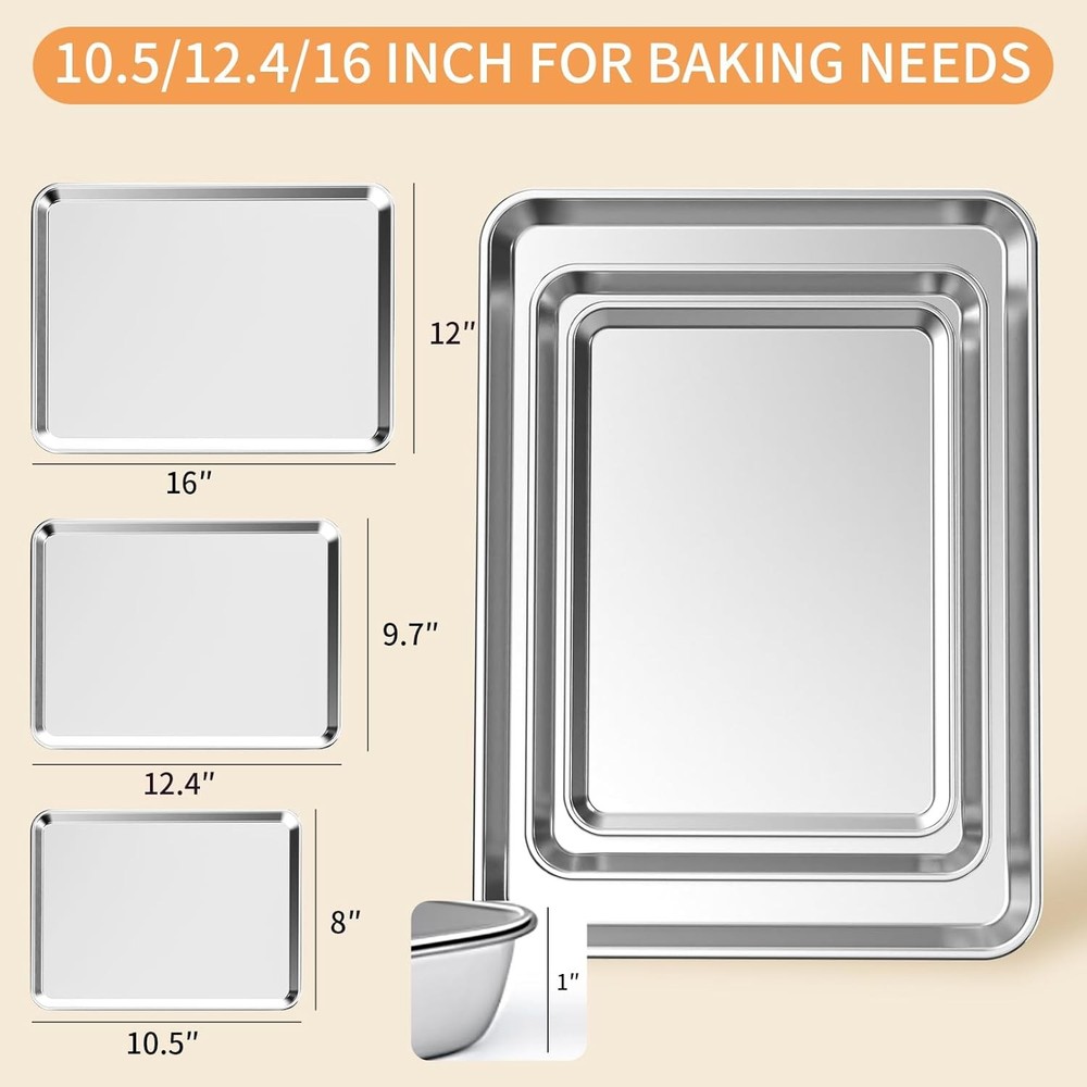 Stainless Steel Baking Sheet Set