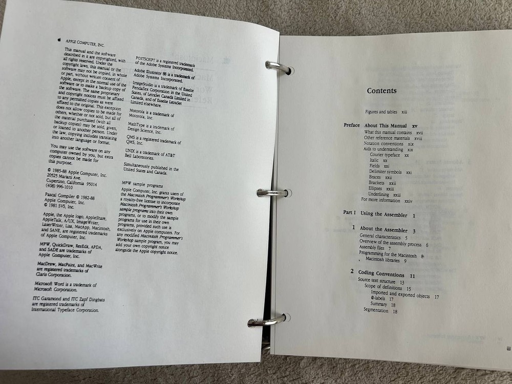 Vintage MPW 3.0 Pascal & C Reference Manuals Apple Macintosh Programmer