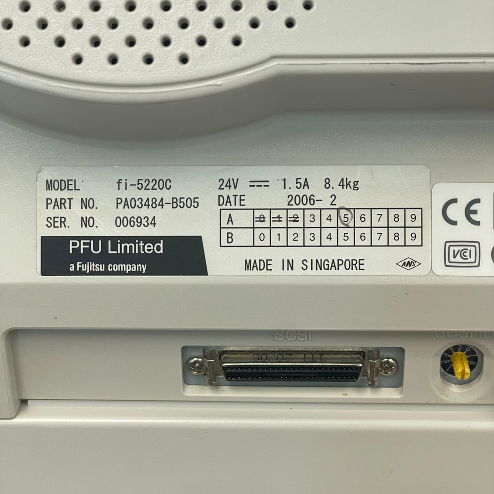 Fujitsu fi-5220C Color Flatbed Scanner ADF Duplex Document