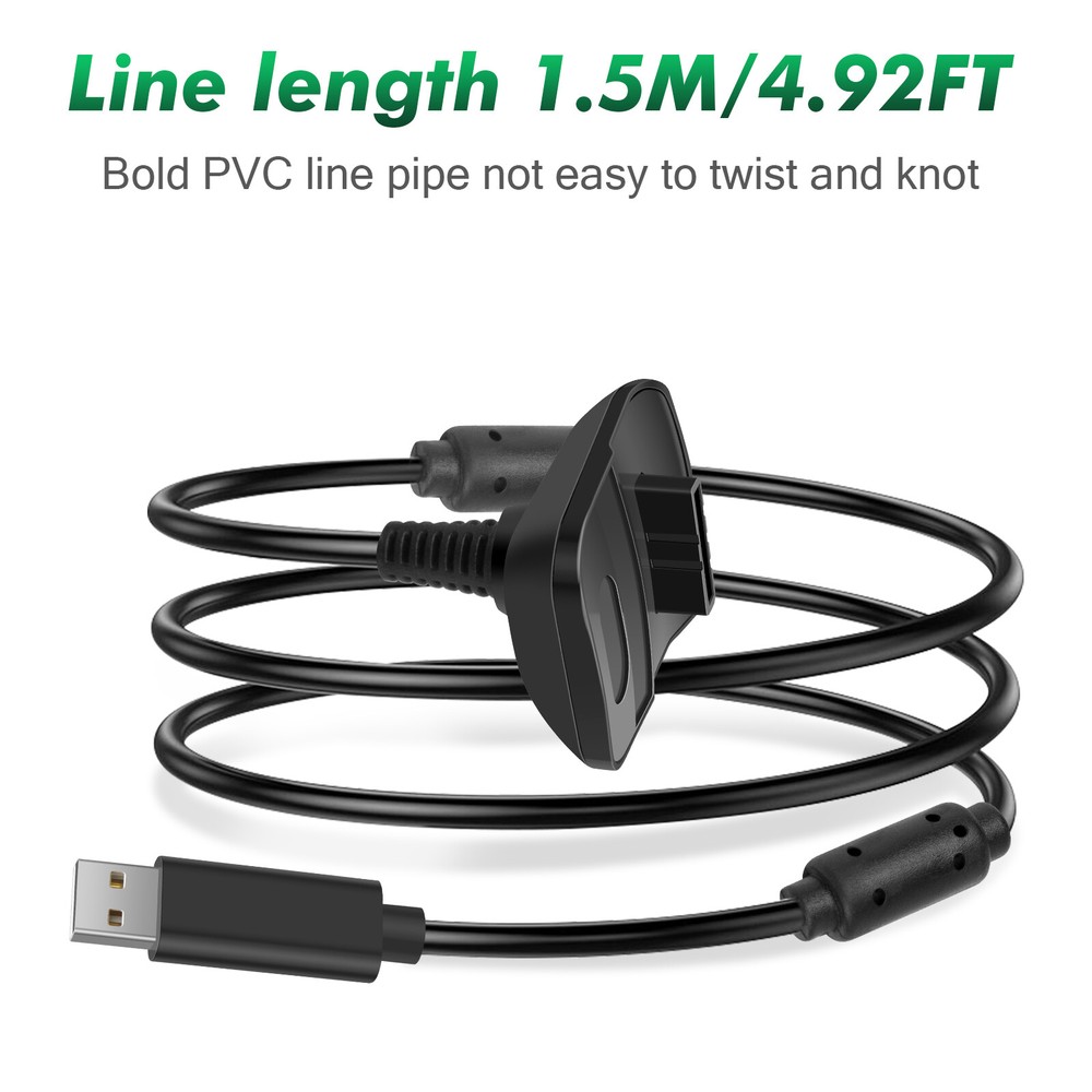 2 Battery Pack Charger Dock USB Cable For Microsoft Xbox 360 Wireless Controller