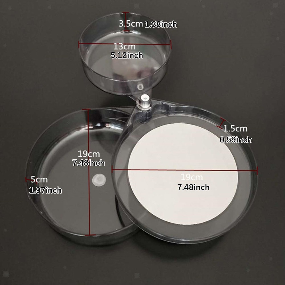 3 Layer Pull Lure Tray Plate Portable Lightweight Practical Round Storage Box