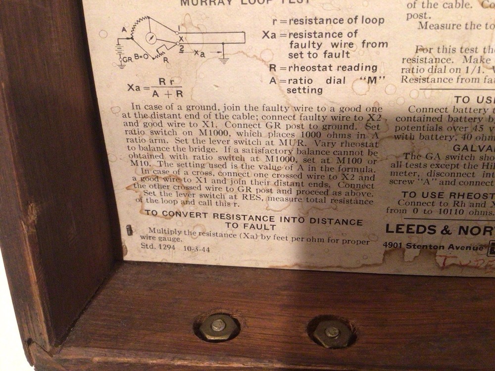 Leeds & Northrup 1940s Model 5430-A Electrical Test Set