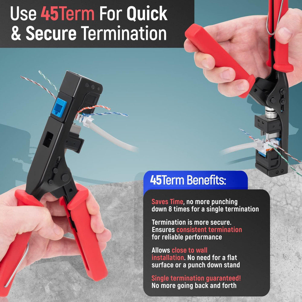 45° Speed Termination Tool Set with Replacement Head - 2 Pack