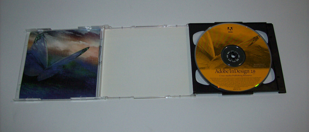 Adobe InDesign 2.0 Educational Version McIntosh 2 CDs with Serial no, x