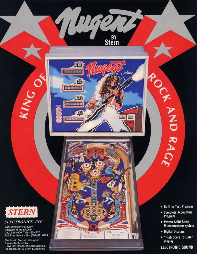 1978 Stern Ted Nugent Pinball Machine Rubber Ring Kit
