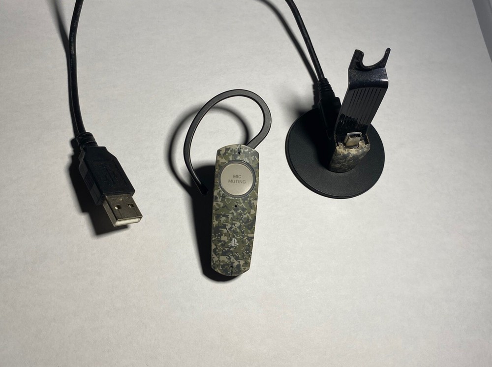 PS3 Green Camo Head Set