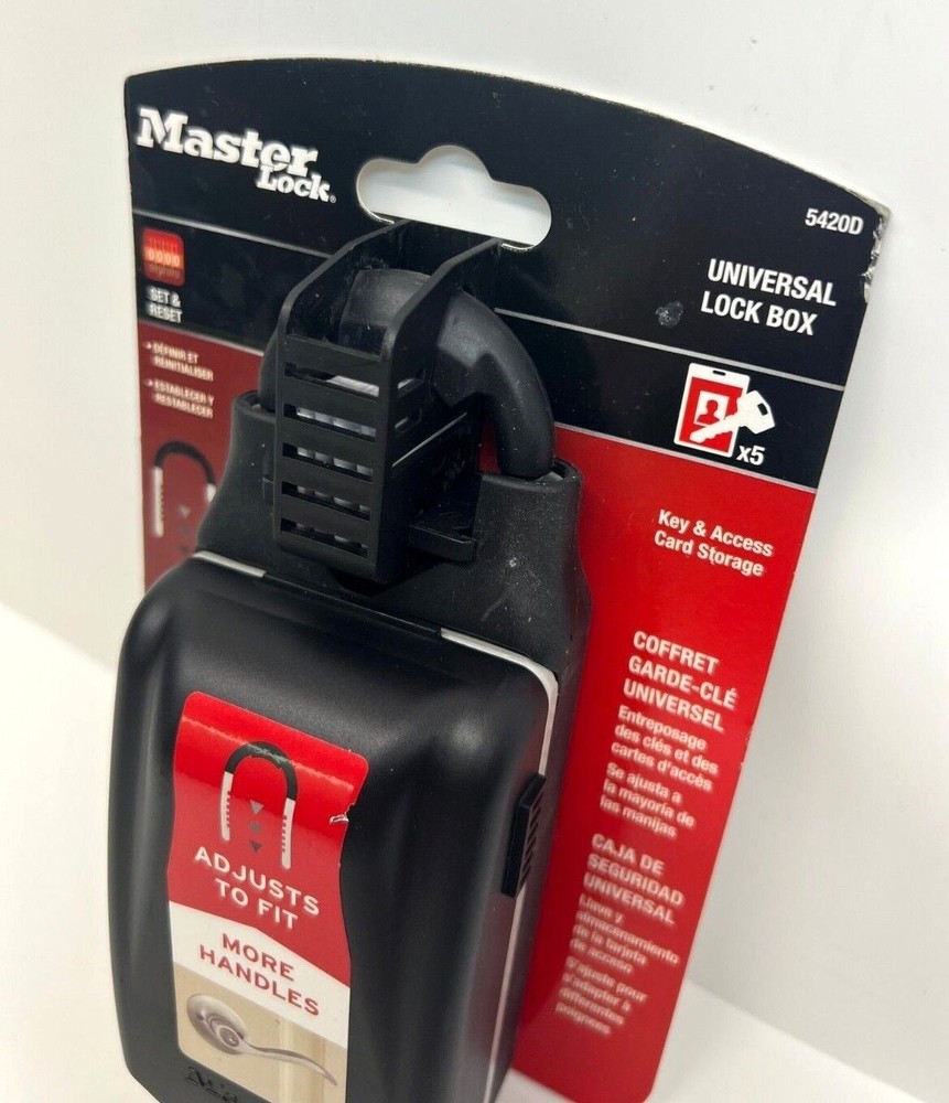 Master Lock Box, Resettable Combination Dials, Adjustable Shackle