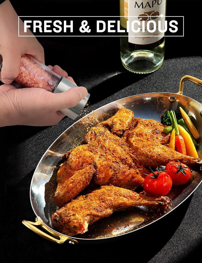 Gulex® Salt Grinder Pepper Mill, Salt Grinder Refillable, Adjustable Coarseness