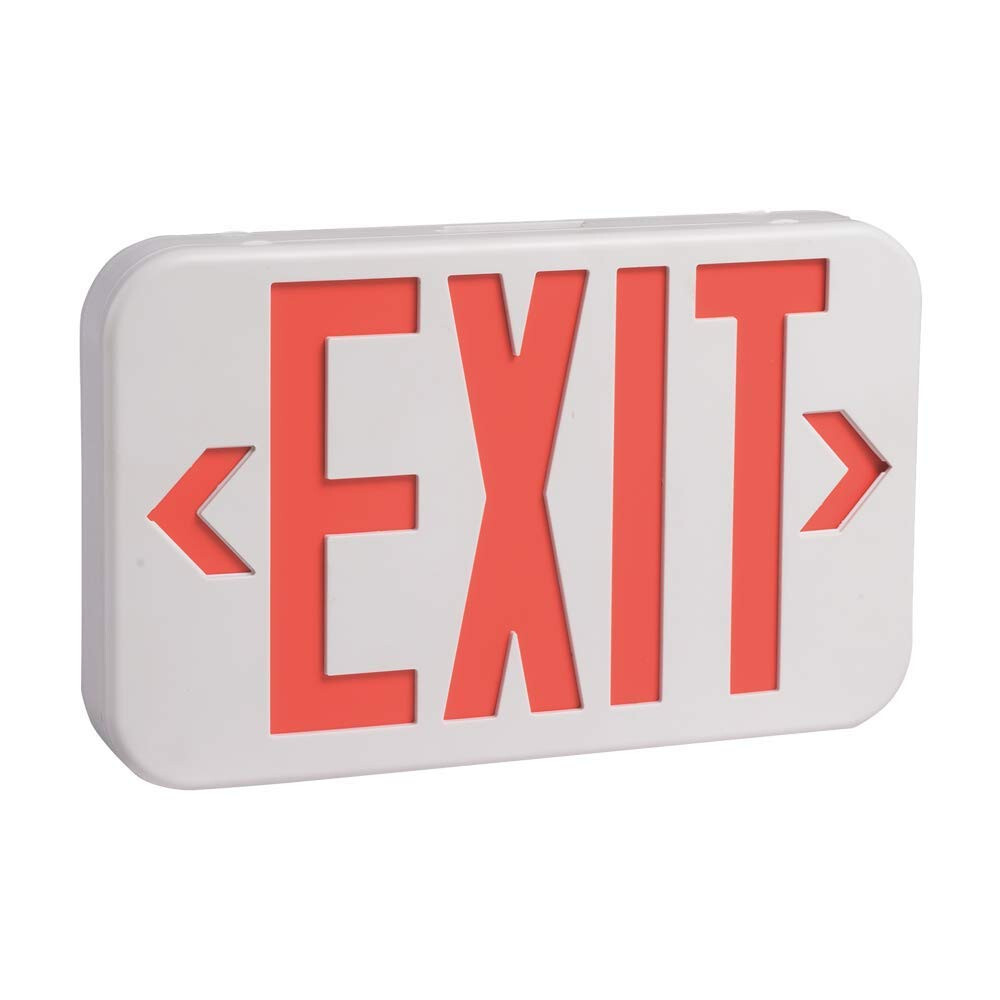 Amazon Commercial LED Emergency Exit Sign, Double Face Exit with Battery Backup