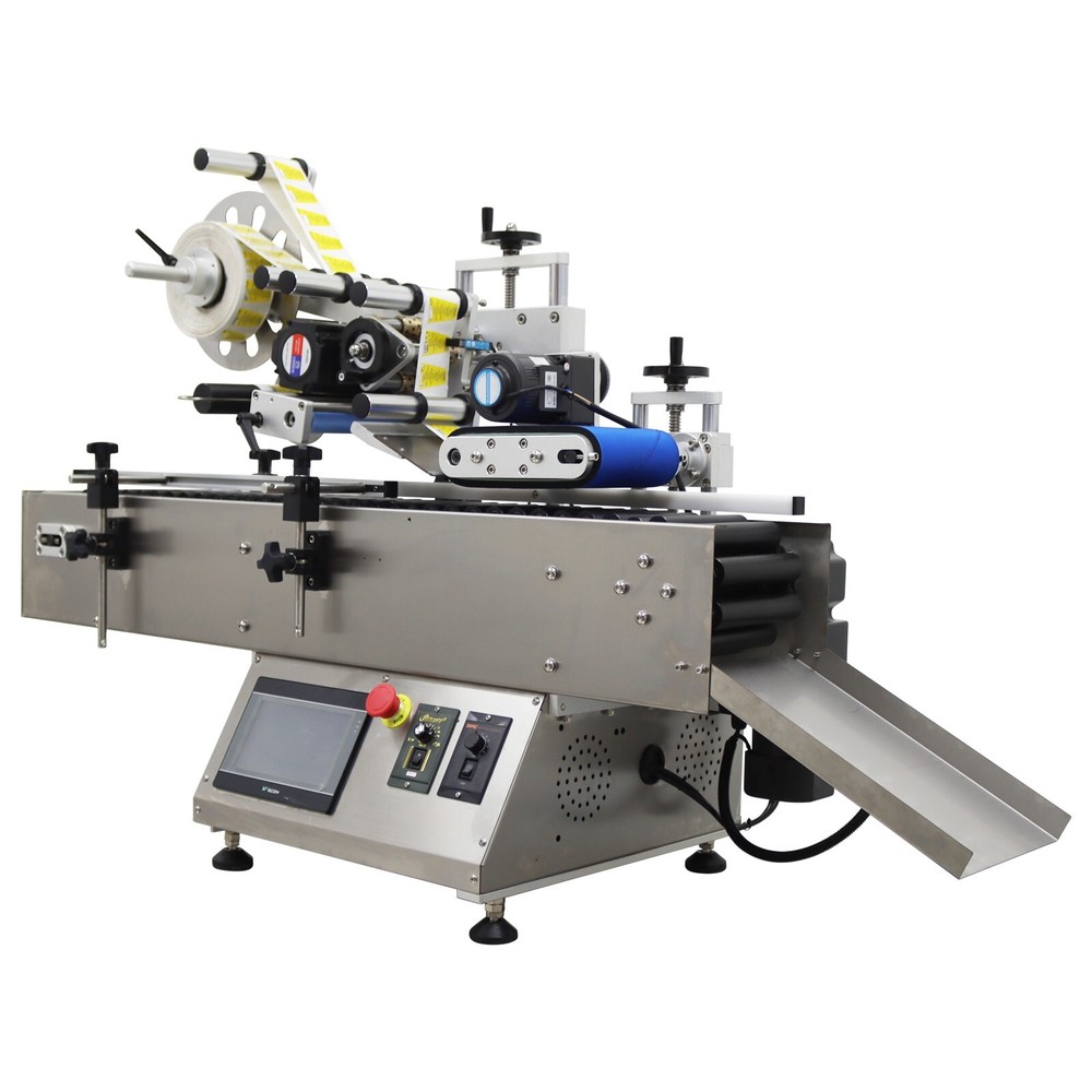 Automatic Desktop Roller Conveyor Horizontal Labeling Machine Touchscreen 110V