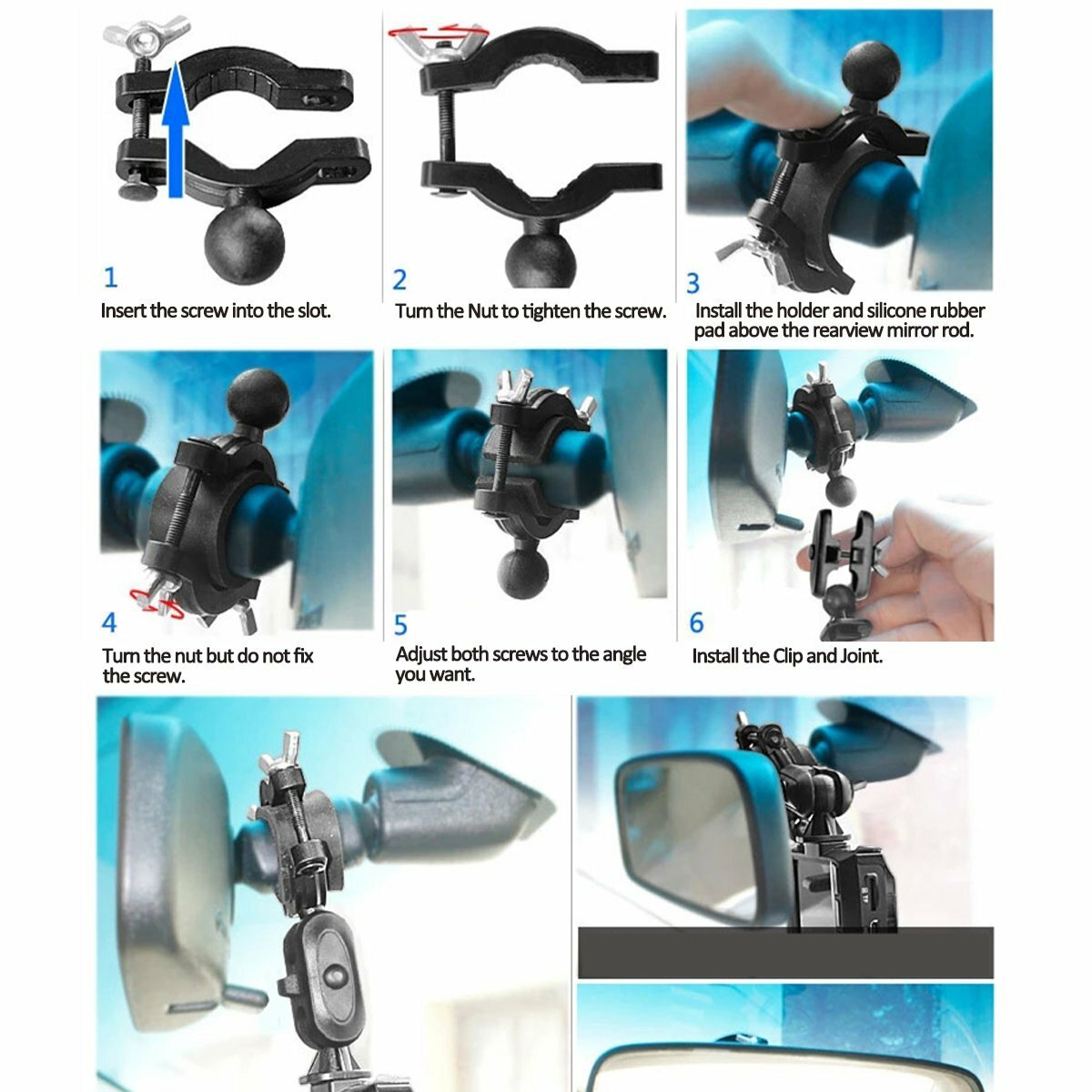 BEST VALUE Rearview Mirror Mount for UNIDEN R1 R3 DFR7 DFR8 DFR9 Radar Detector