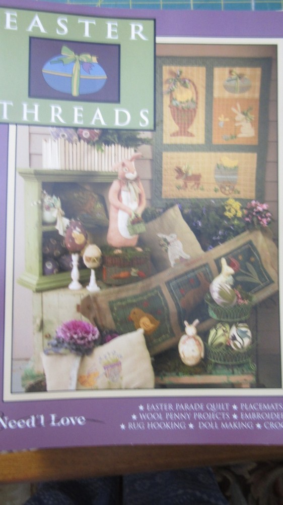 Need'L Love EASTER THREADS - Hooking Cross Stitch Ornaments Dolls + Patterns