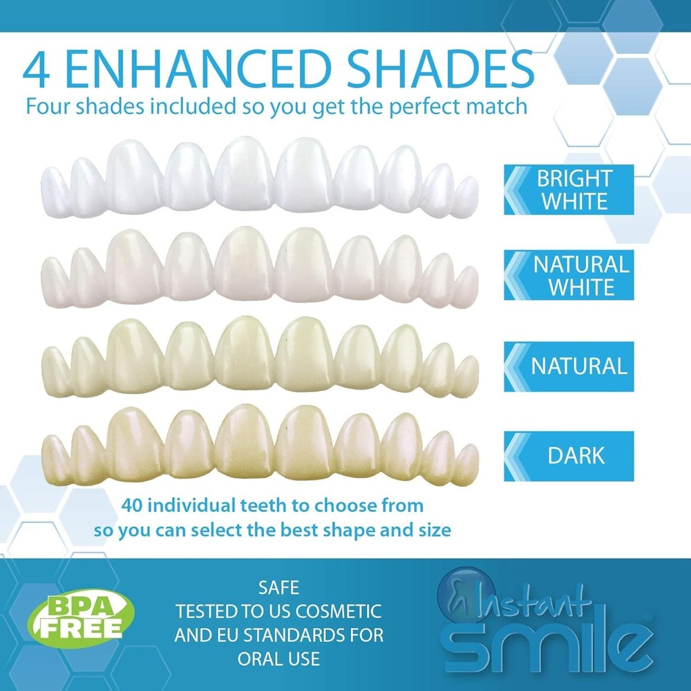 Complete Your Smile Temporary Tooth Replacement Kit - 40 Customizable Shades