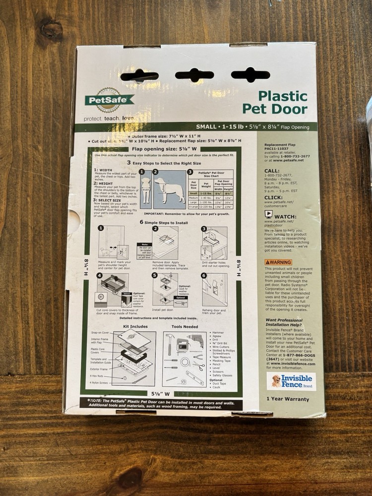 Pet Safe Plastic Pet Door, Size Small