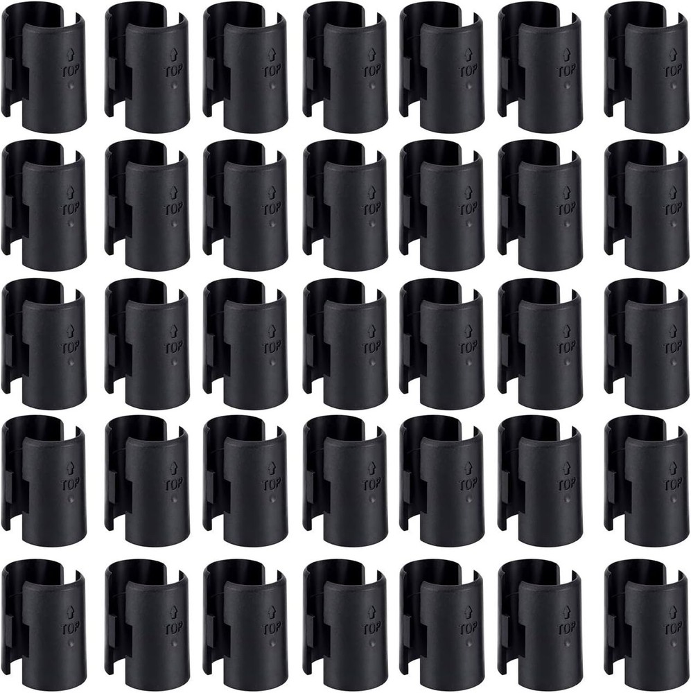 50 Pcs Black Wire Shelf Lock Clips for 1" Posts
