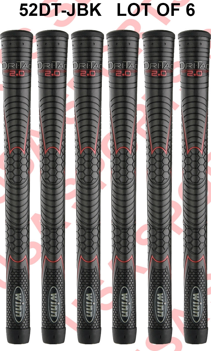 Winn DRI-TAC 2.0 STANDARD Jet Black Golf Grip - 52DT-JBK