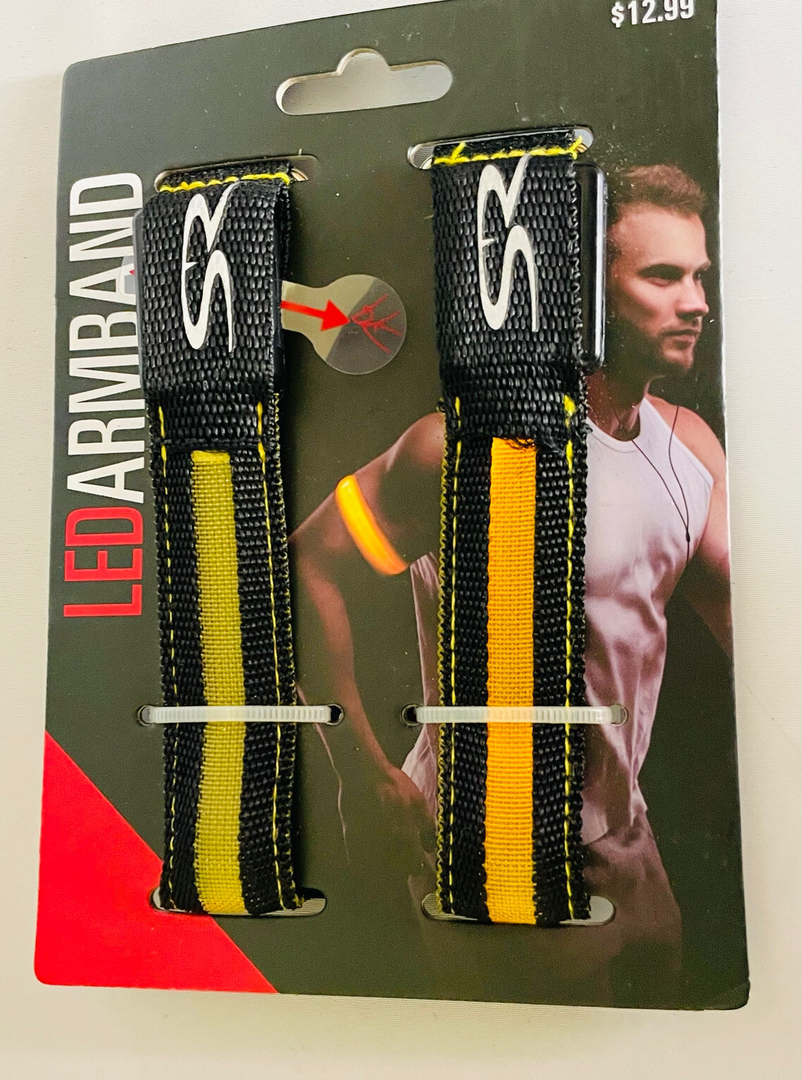 Solaray LED Armband Two Pack Steady or Blinking Light Survival Hunting NEW