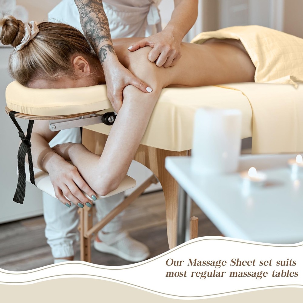 9 Pcs 3 Set Microfiber Massage Table Sheets Set Bulk Includes Flat Sheet, Fit...
