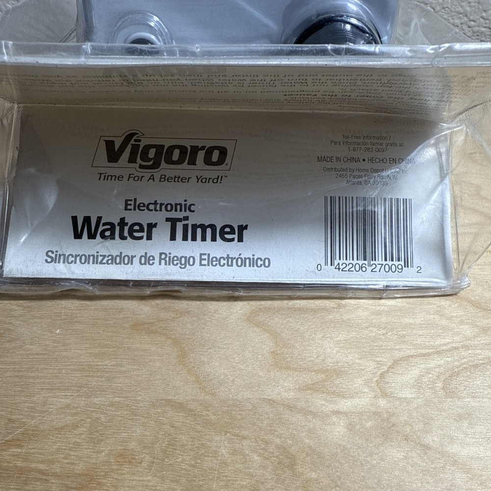 Vigoro Electronic Water Timer 196 036 Programmable Low Pressure Drip Systems NEW