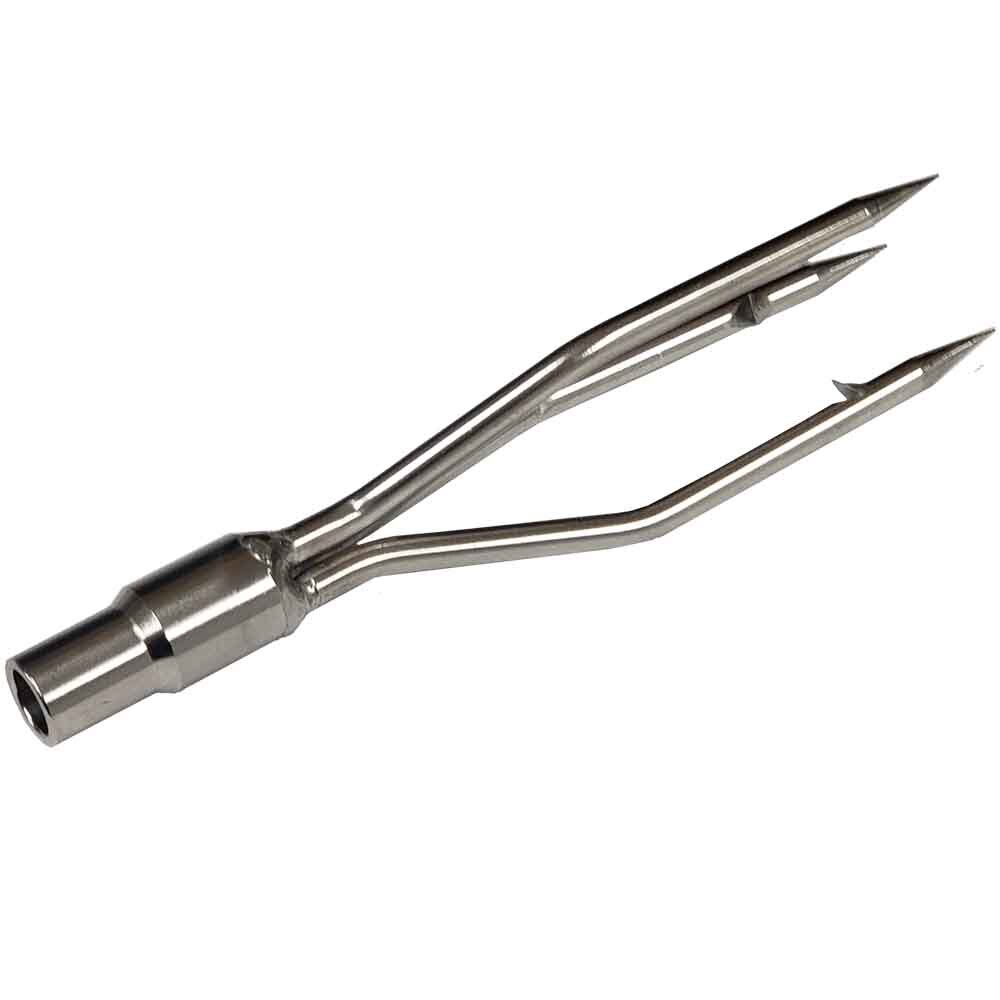 3-Prong Trident Spear Tip – 6mm Female Thread Barb Tip
