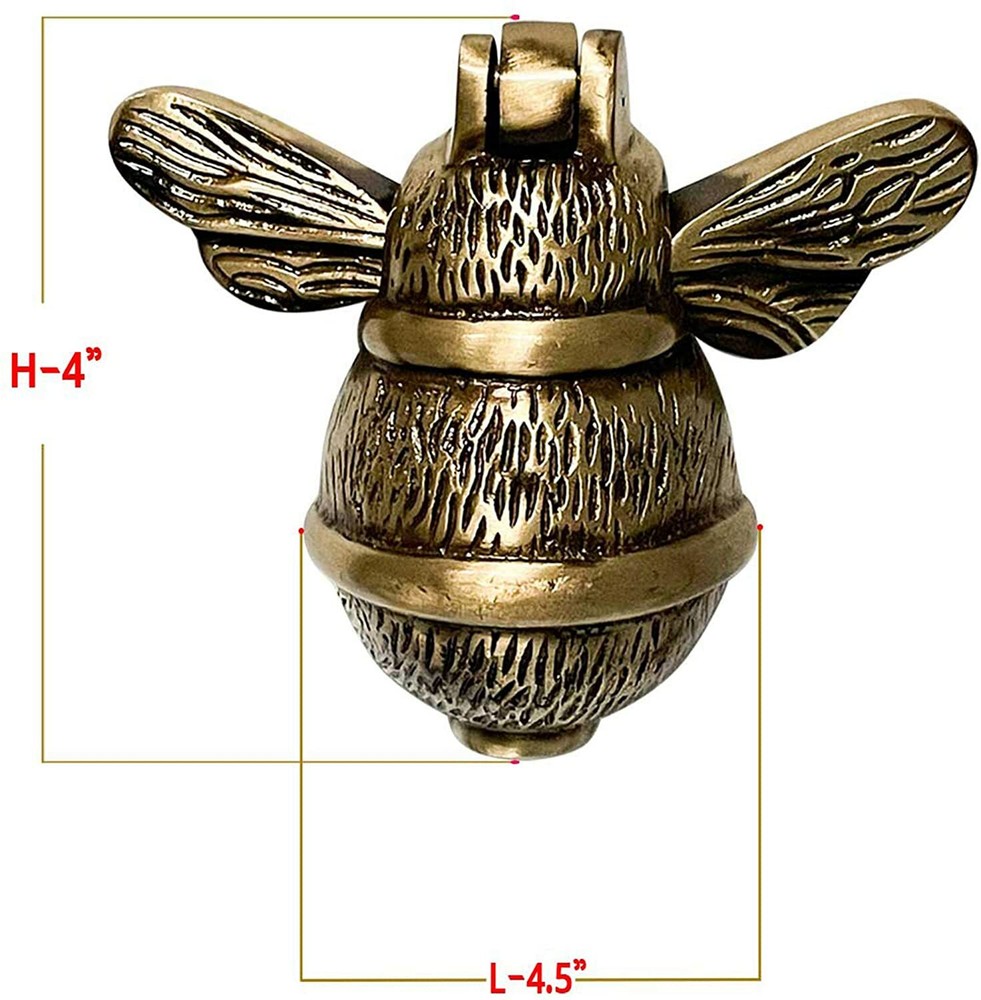 Solid Brass Bumble Bee Door Knocker Antique Bee Style Bumble Bee Door Knocker, V